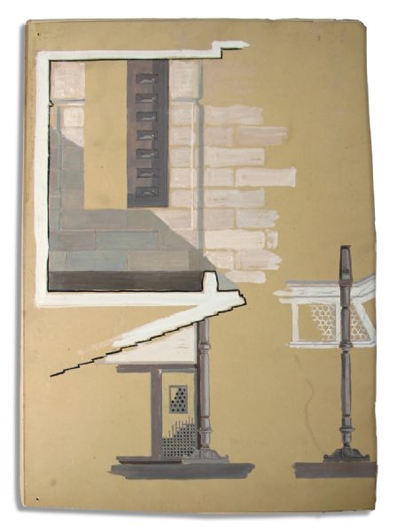 ''Ben-Hur'' Original Set Design Artwork -- ''Int. Hur Home''