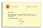 George H.W. Bush Letter Signed as President in 1990 -- ...You stood with me on the Pelosi Bill, and I am very grateful...