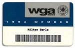 Milton Berles Writers Guild of America Card