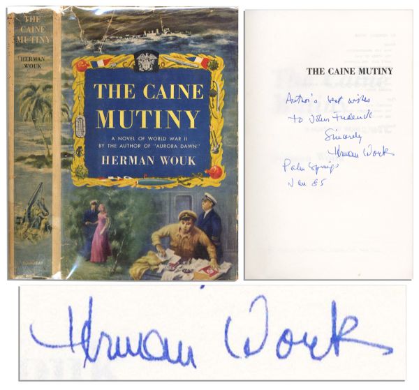 The Caine Mutiny Signed by Its Author Herman Wouk