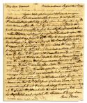 Richard Henry Lee Autograph Letter Signed 3 Months Before His State Hosted the Yorktown Surrender -- ''...Since the country was first invaded by [Benedict] Arnold we have had a string of lookouts...''