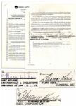 The Supremes 1960s Contract Signed by Diana Ross, Mary Wilson & Florence Ballard