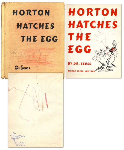 Dr. Seuss Signed Early Edition of Horton Hatches the Egg