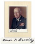 WWII Hero General Omar Bradley Signed Photo Display