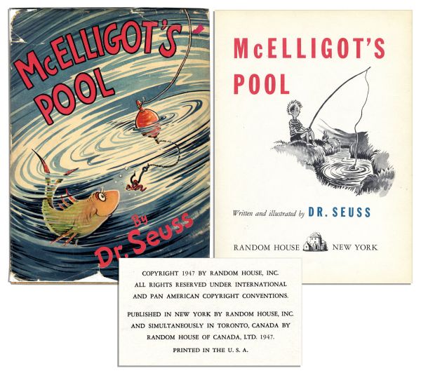 Dr. Seuss First Edition, Third Printing of McElligots Pool From 1947 -- Early Book by the Popular Childrens Author