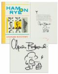 Charles Bukowski Signed First Edition of Ham on Rye -- With a Small Drawing in His Hand