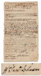 Constitution Signer William Samuel Johnson 1774 Document Signed -- Signed Boldly in Four Places
