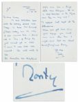 British Field Marshal Bernard Montgomery Autograph Letter Signed -- 6 December 1955 -- ...He is a ship-builder on the Clyde and they are very rich!...