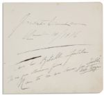 Isadora Duncan Signature & Autograph Quote From 1916