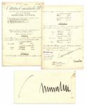 Benito Mussolini WWII Document Signed -- ...By the grace of God and the will of the nation, King of Italy... -- Also Signed by King Emmanuel III -- Dated 20 December 1937