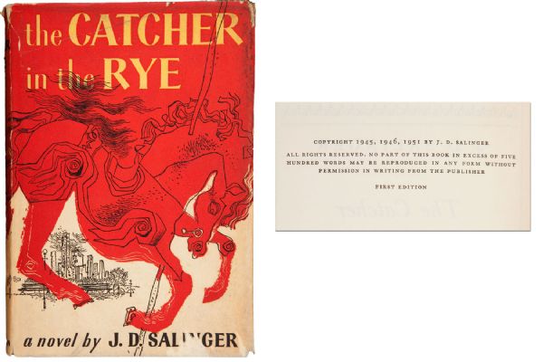 First Edition, First Printing of J.D. Salingers The Catcher in the Rye -- With First Issue Dustjacket