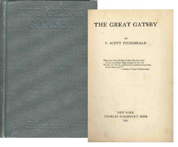 First Edition, First Printing of F. Scott Fitzgeralds Masterpiece The Great Gatsby