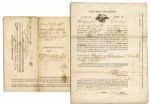 Civil War Document Enlistment Document Into Union Army -- 5 September 1864 -- Soldier Enlisted in 208th Pennsylvania Infantry