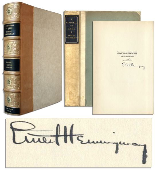 Ernest Hemingway Signed Limited Edition of A Farewell to Arms