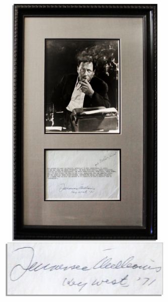 Tennessee Williams Signed Review for Author James Leo Herlihy -- ...This is not a lost generation...but one which has found itself through contempt for social and moral falsities...