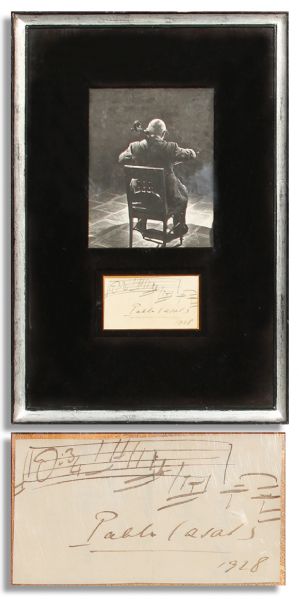 Pablo Casals Autograph Manuscript Quotation Signed