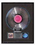 We Are the World Platinum Record RIAA Award -- 1985 Award For The First of Over 3 Million Records Sold, Presented to the Benefits Visionary Creator