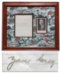 Zane Grey Autograph Note Signed -- ...Books are good, but there is nothing better for a boy than familiarity with trees and flowers and birds and fish...