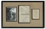 Zane Grey Handwritten Manuscript Page From His 1910 Western Novel Heritage of the Desert -- ...The sight of it flashed into the gulf of Hares mind like a meteor into black night...