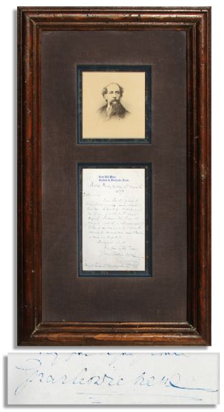 Charles Dickens Autograph Letter Signed -- ...all social pleasures is denied me...I lead a mere working life...