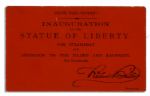 Rare Ticket to the Statue of Liberty Inauguration in 1886 -- ...For Steamboat And Admission To The Island...