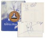 Neil Armstrong Signs a Book on The National Aviation Hall of Fame -- Into Which He Was Enshrined in 1979