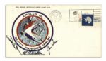 Apollo 15 Crew-Signed NASA Insurance Cover -- Al Worden, Dave Scott & Jim Irwin -- Cancelled 26 July 1971 -- 6.5 x 3.75 -- Near Fine -- With COA From Worden