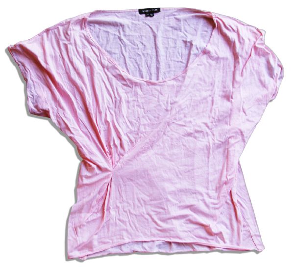 Miley Cyrus Personally Owned Pink Shirt with a Charity COA