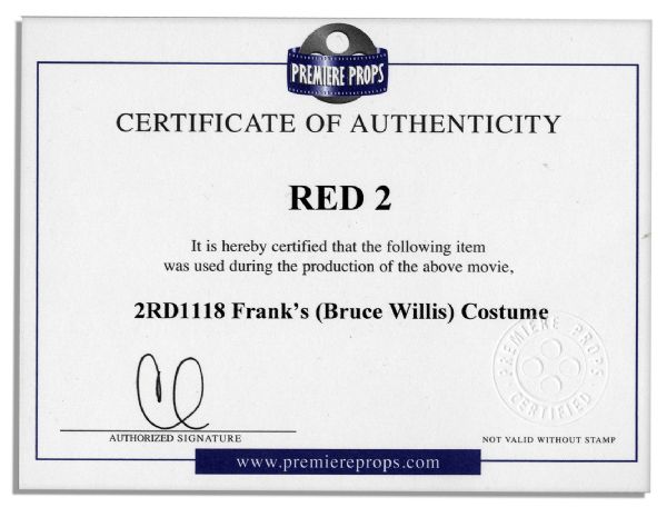 Bruce Willis Wardrobe From ''Red 2''