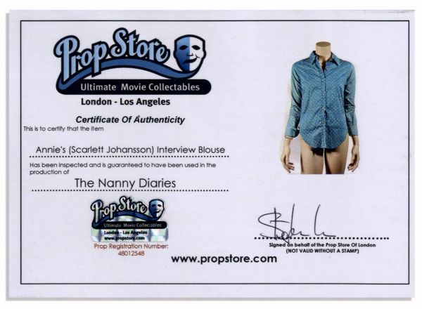 Scarlett Johanssen Screen-Worn Costume From the 2007 Film ''The Nanny Diaries''