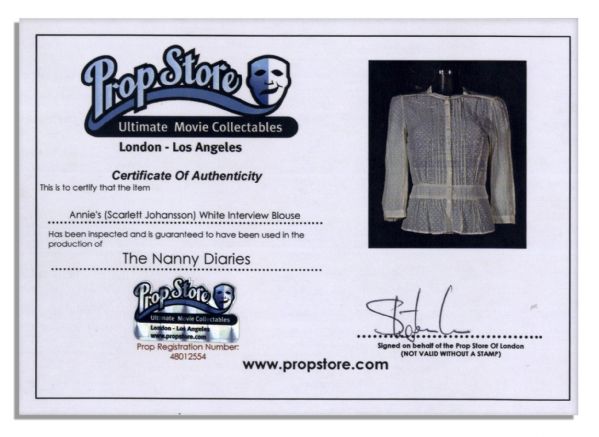 Scarlett Johansson Worn Shirt From ''The Nanny Diaries''