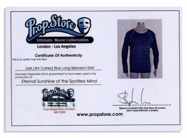 Jim Carrey ''Eternal Sunshine of the Spotless Mind'' Screen-Worn Costume