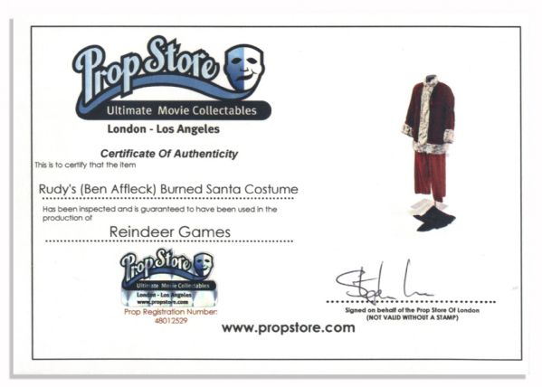 Ben Affleck Screen-Worn Santa Costume From the Robbery Scenes in ''Reindeer Games''