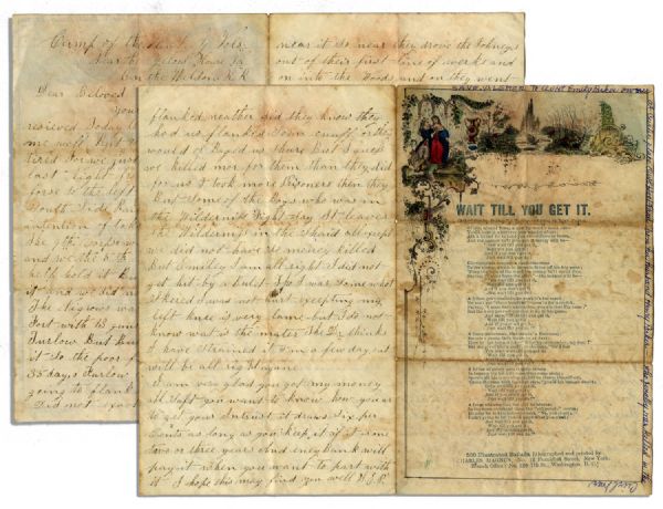 Civil War Letter From Grant Meade of The 76th New York 5th Corps of Black Soldiers -- ''...We had them fairley flanked and at another time we had firing in front + Rear at the Same time...''