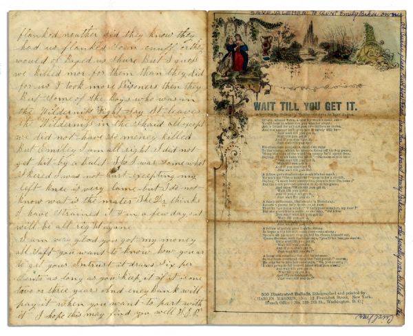 Civil War Letter From Grant Meade of The 76th New York 5th Corps of Black Soldiers -- ''...We had them fairley flanked and at another time we had firing in front + Rear at the Same time...''