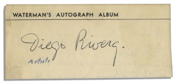 Mexican Artist Diego Rivera Signature