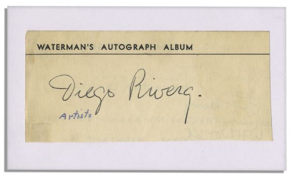 Mexican Artist Diego Rivera Signature