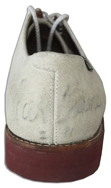 Pat Boone Signed White Shoes -- Signed ''Pat Boone'' on Both Shoes