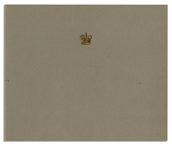 Gorgeous Royal Christmas Card Signed by Queen Elizabeth II as Queen Together With Prince Philip -- Near Fine
