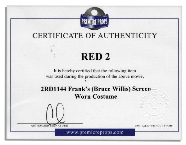 Bruce Willis Screen-Worn Wardrobe From ''Red 2''