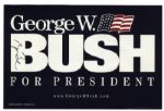 George W. Bush Signed 19'' x 12.5'' Presidential Campaign Poster