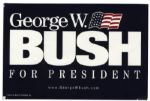 George W. Bush Signed 19'' x 12.5'' Presidential Campaign Poster