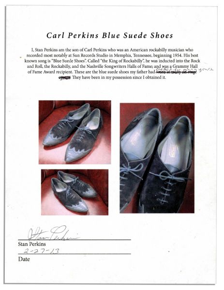 ''Blue Suede Shoes'' Songwriter Carl Perkins' Own Pair of Blue Suede Shoes