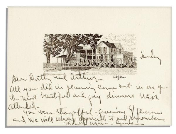 Very Scarce Lyndon B. Johnson Autograph Letter Signed, Very Likely as President -- ...You were thoughtful - gracious & generous ... -- Fine