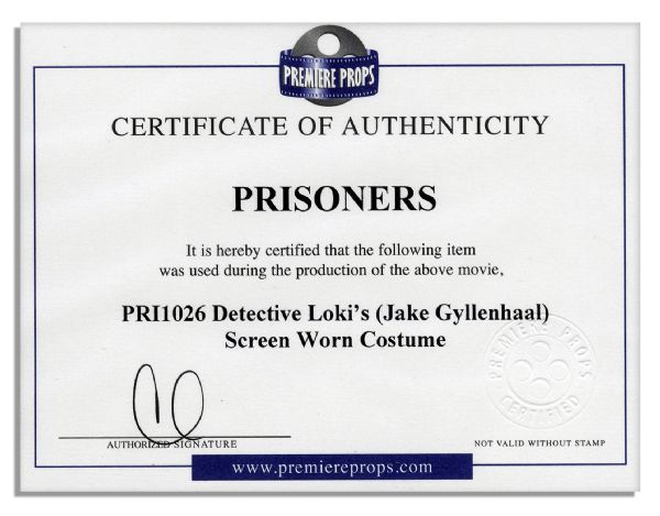 Jake Gyllenhaal Screen-Worn Hero Shirt From Prisoners