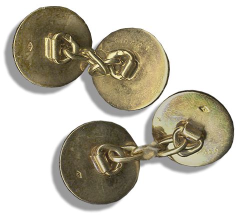 Gene Kelly Personally Owned & Worn Pair of 18k Gold Cufflinks by Cartier