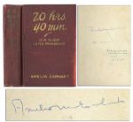 20 Hrs. 40 Min. Signed by Amelia Earhart -- With JSA LOA