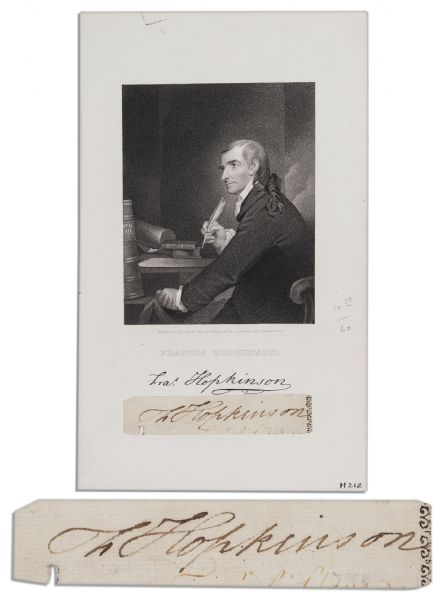 Declaration of Independence Signer Francis Hopkinson's Autograph