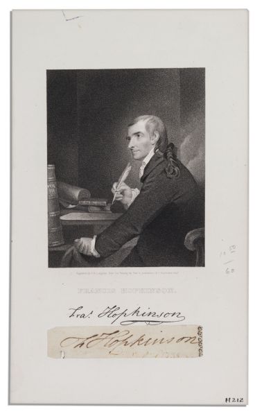 Declaration of Independence Signer Francis Hopkinson's Autograph