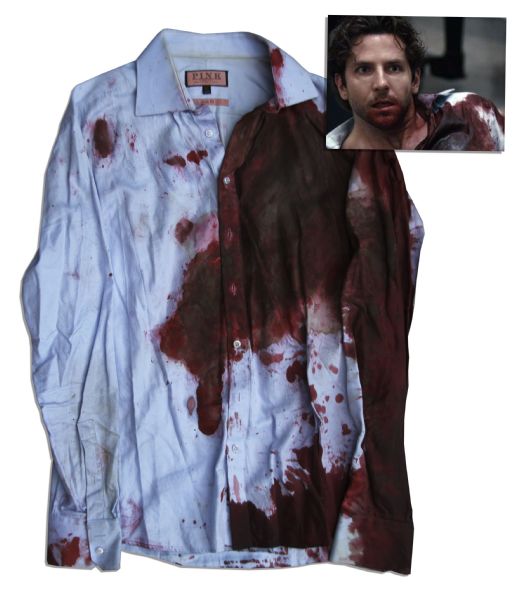 Bradley Cooper Screen-Worn Wardrobe From ''Limitless'' -- Heavily Distressed With Prop Blood
